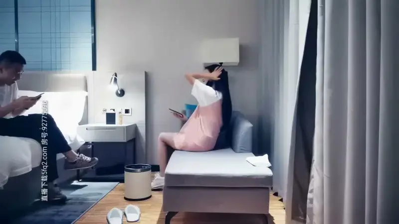 The girl next door dressed in pink is naturally sensitive and screams in pain