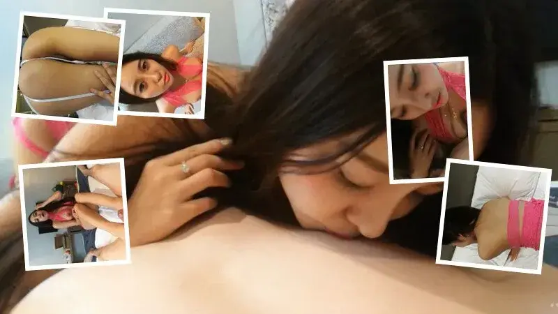 Li Zixi and the photographer have a passionate titjob and footjob from behind
