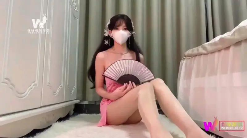 Hot girl in cheongsam watches her brother masturbate